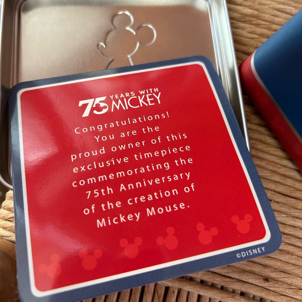 New. Disney and Mickey Mouse 75th Anniversary Collectible Watch by Avon. - Picture 9 of 12